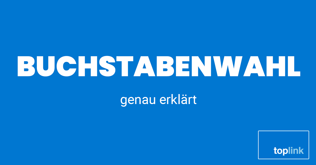 Buchstabenwahl | toplink