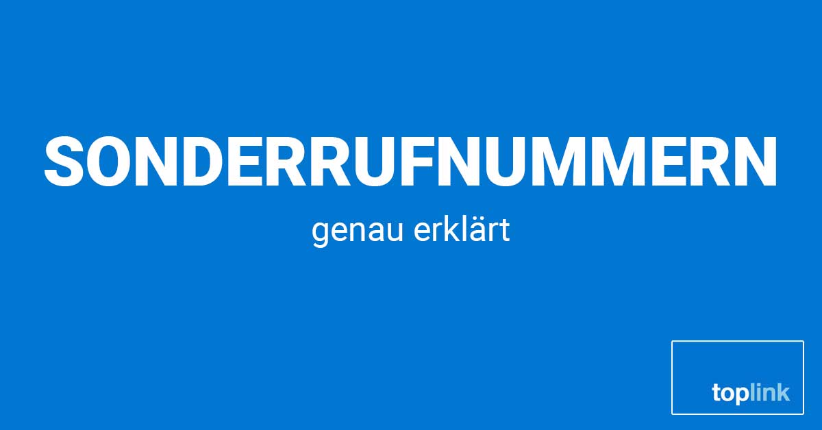 Sonderrufnummern | toplink